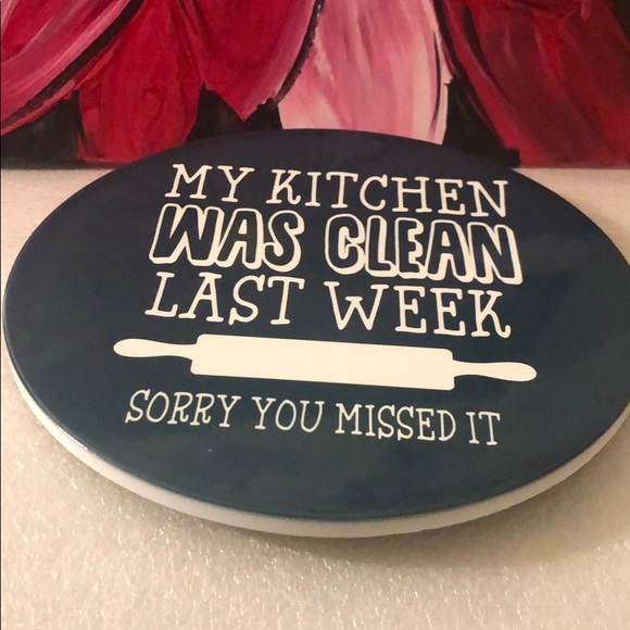 Whimsical Ceramic Trivet 8" - Picture 4 of 7